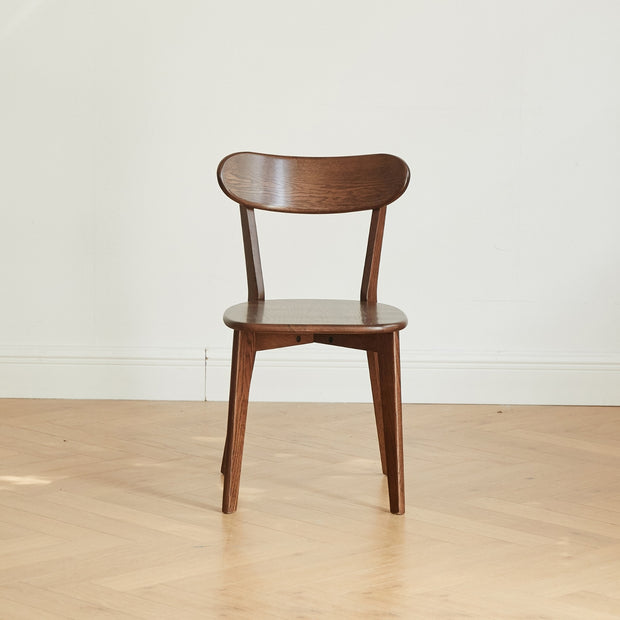 2 PCS FAS Grade Oak Dining Chairs – Natural Wood, Made in USA