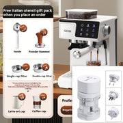 Double Extraction Espresso Coffee Machine – Household Steam Milk Frother for Barista-Style Drinks