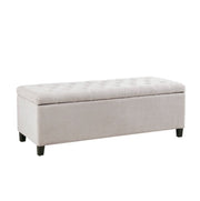 Tufted Top Storage Bench – Soft Close Design, Elegant Upholstered Seat with Hidden Storage for Bedroom, Entryway & Living Room