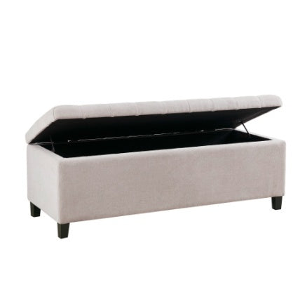 Tufted Top Storage Bench – Soft Close Design, Elegant Upholstered Seat with Hidden Storage for Bedroom, Entryway & Living Room