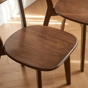 2 PCS FAS Grade Oak Dining Chairs – Natural Wood, Made in USA