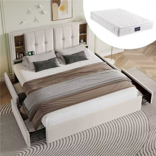 Metal Velvet Bed Frame – Elegant & Sturdy Design for a Luxurious Bedroom
