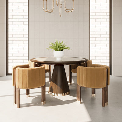 Italian Minimalist Ash Wood Dining Chair – Solid Wood Household Furniture