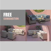 7-Piece Patio Sofa Furniture Set – Outdoor Seating with Comfort & Style