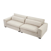 Medieval Modern Fabric Sofa – Beige Sofa for Living Room, Bedroom, Apartment & Home Office