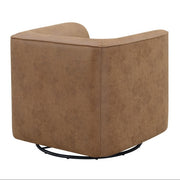 Wallace Bay Brella Brown Swivel Accent Chair – Modern Living Room Chair with Comfort & Style