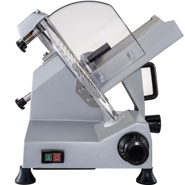 VEVOR 320W Commercial Meat Slicer – 12" Carbon Steel Blade, 350-400RPM Electric Deli Slicer with Adjustable Thickness 0-0.6" for Meat, Cheese, Veggies & Ham