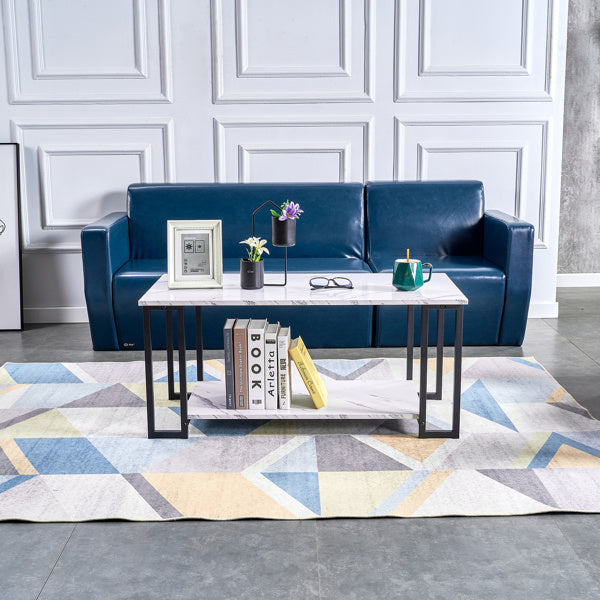 2-Layer Marble Coffee Table – 1.5cm Thick Elegant & Durable Design