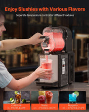 Commercial 3L Slushy Machine – Single Bowl 330W Slush Drink Maker with Temperature Preservation, Stainless Steel