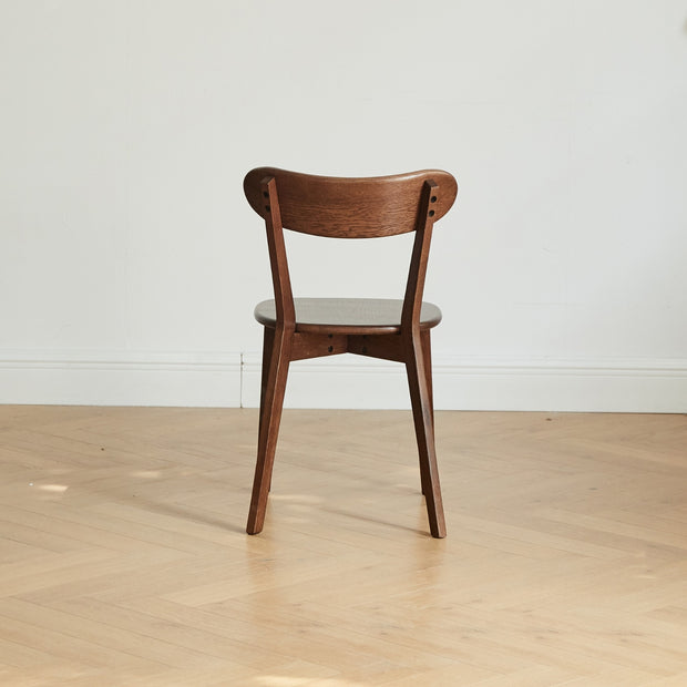 2 PCS FAS Grade Oak Dining Chairs – Natural Wood, Made in USA