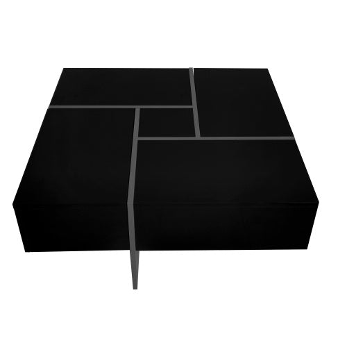 Unique Coffee Table with 4 Hidden Storage Compartments – Modern & Space-Saving Design