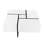 Unique Design Coffee Table with 4 Hidden Storage Compartments – Stylish & Functional