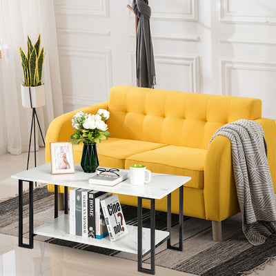 2-Layer Marble Coffee Table – 1.5cm Thick Elegant & Durable Design