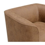 Wallace Bay Brella Brown Swivel Accent Chair – Modern Living Room Chair with Comfort & Style