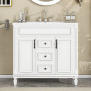 36'' Bathroom Vanity with Top Sink – Modern Storage Cabinet with 2 Soft-Closing Doors & 2 Drawers