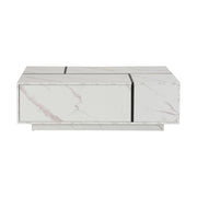 Rectangular Sliding Top Coffee Table with 2 Drawers & Hidden Storage – 47.2" Living Room Design