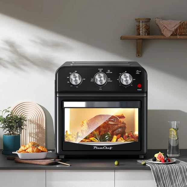 12.5 Qt Air Fryer – Multi-Function Cooking with Grill, Bake, Defrost & Presets for Fries, Pizza, Chicken, Fish & Toast, Dual Knob Control