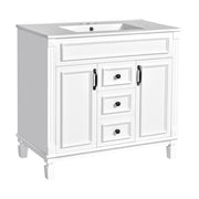 36'' Bathroom Vanity with Top Sink – Modern Storage Cabinet with 2 Soft-Closing Doors & 2 Drawers
