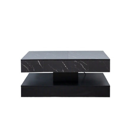 6.93IN High LED Coffee Table – Modern Living Room Center Table with LED Lights