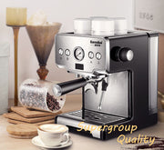 Italian Semi-Automatic Coffee Maker – Compact High-Pressure Machine with Steam Milk Frother
