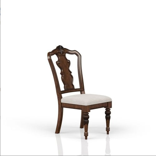 Mahogany Traditional Side Chair – Classic Design for Dining or Accent Seating