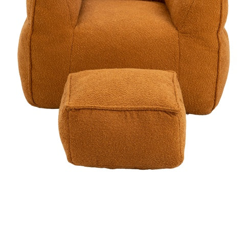 COOLMORE Bean Bag Chair with Footstool – High-Back Lazy Sofa for Adults & Kids, Indoor/Outdoor Use