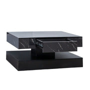6.93IN High LED Coffee Table – Modern Living Room Center Table with LED Lights