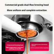 Double Extraction Espresso Coffee Machine – Household Steam Milk Frother for Barista-Style Drinks